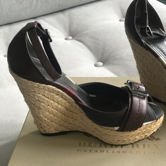 Burberry wedge heel espadrilles size 37 - Picture 4 of 4